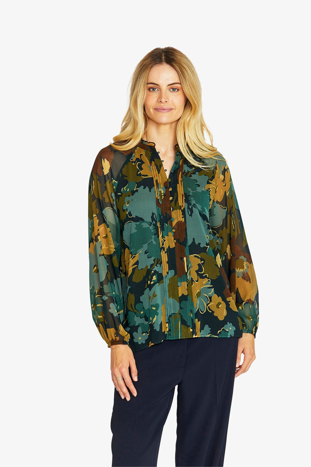 Midnight Botanica Blouse