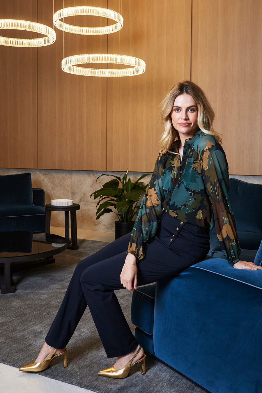 Midnight Botanica Blouse