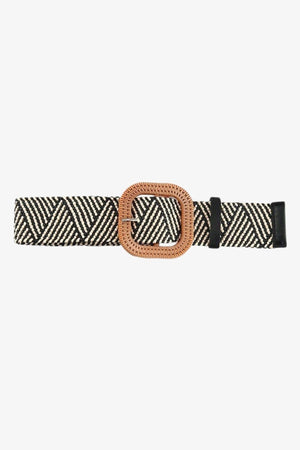 Stretch Belt - Black/Sand
