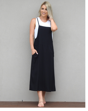 Apron Dress-Black