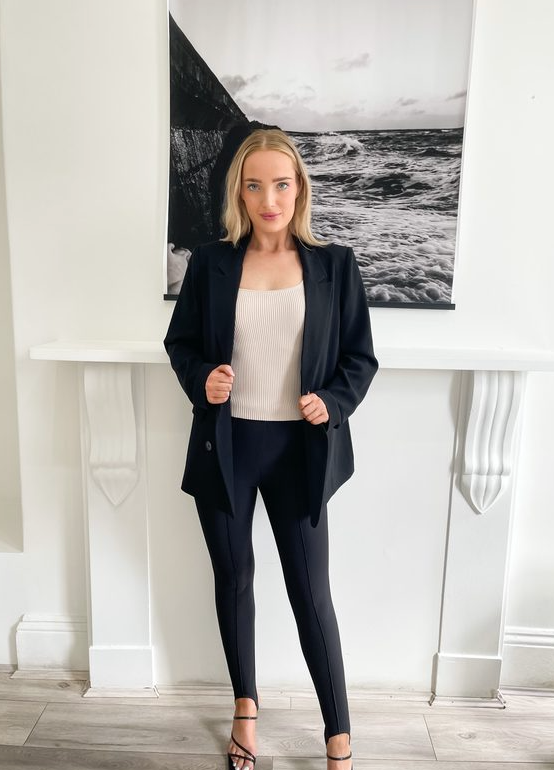Double Breasted Crepe Blazer