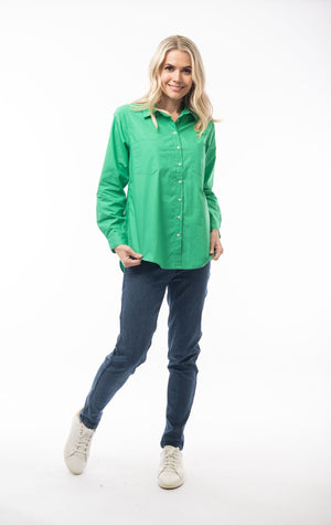 Poplin Shirt Solid - Emerald